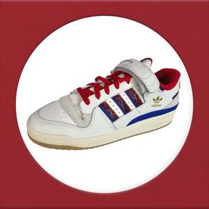 adidas Forum 84 Low Off‎ Men's Size 10 White Scarlet Collegiate Royal GV9606